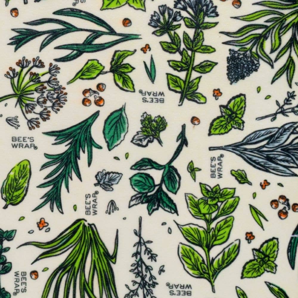 Bees Wrap Reusable Beeswax Food Wrap Roll - Herb Garden