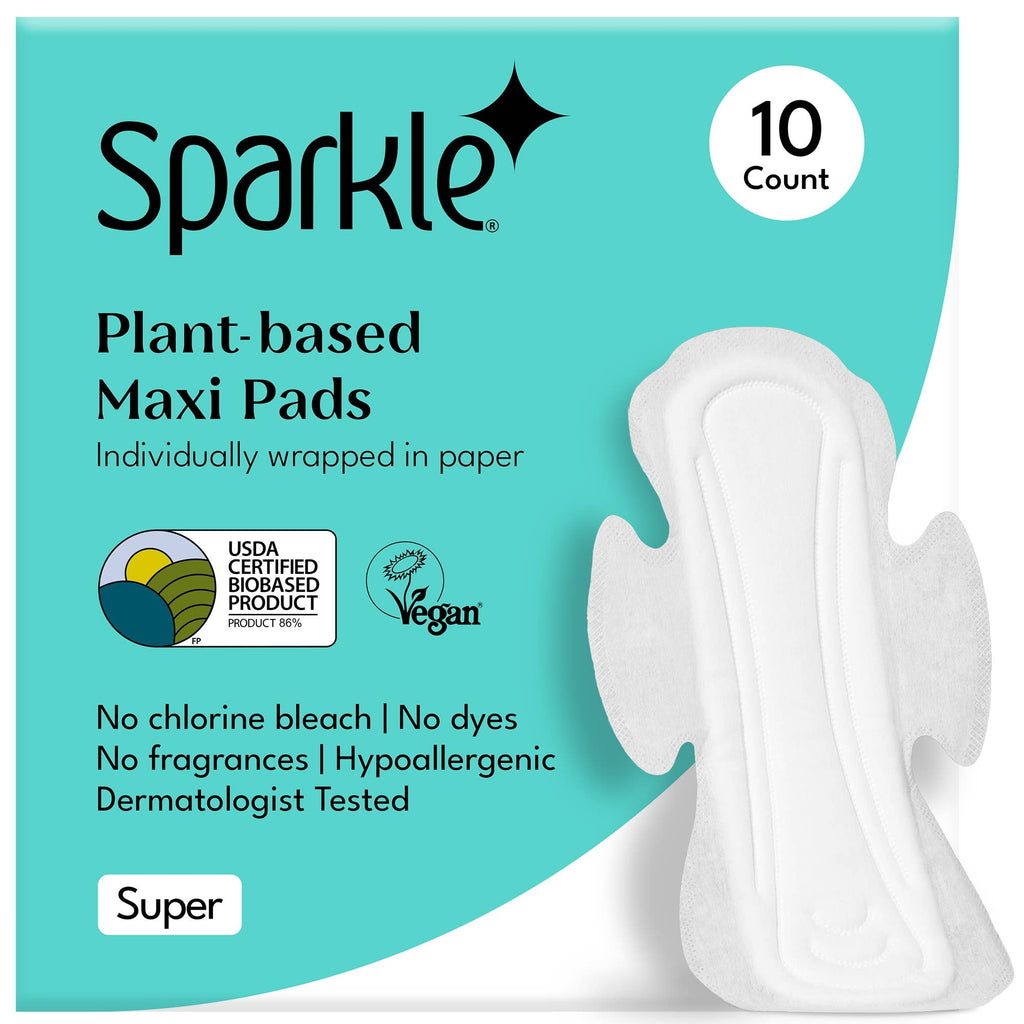 Sparkle Plant-based Maxi Pads - Super 10ct - For Day time