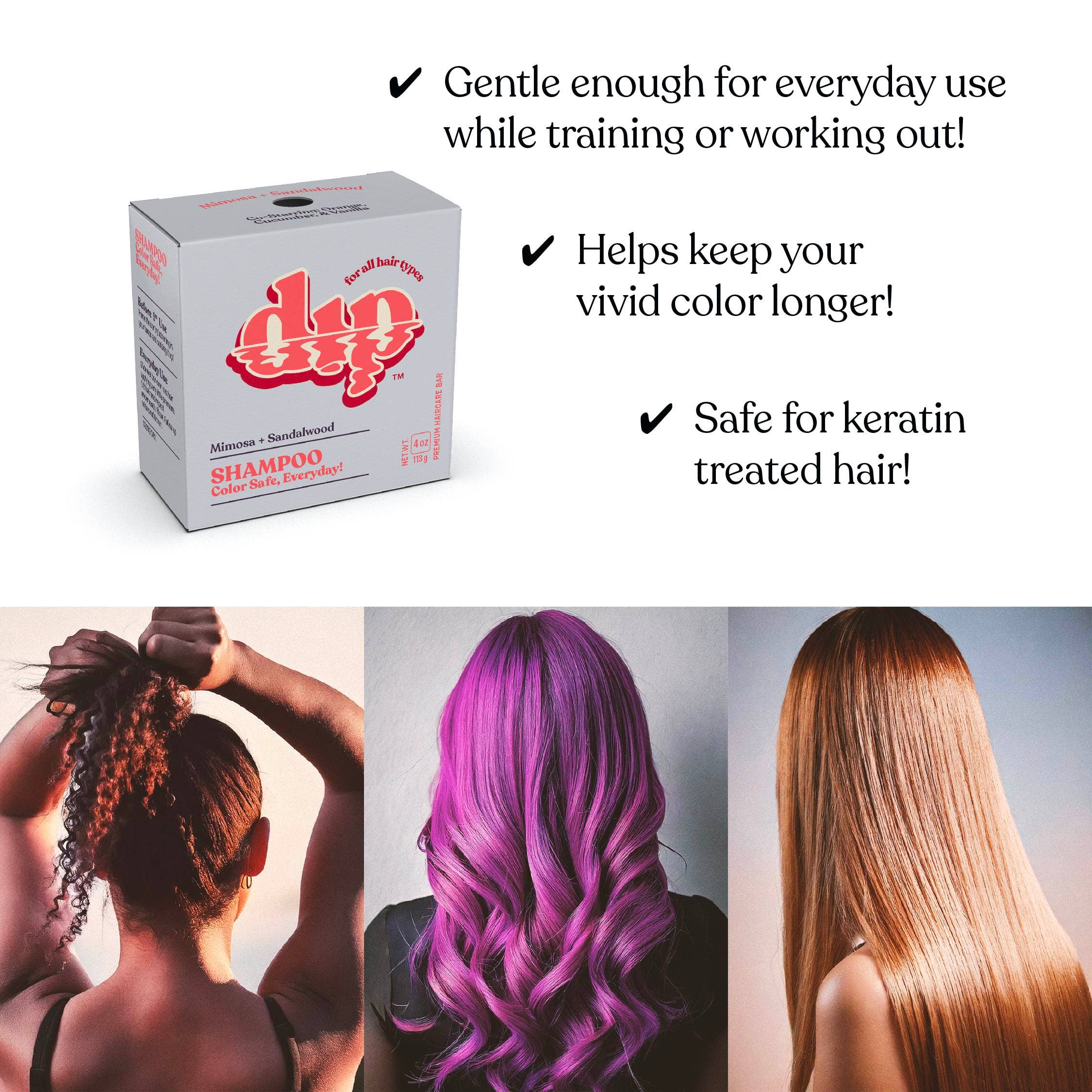 Dip Shampoo Bar: Color Safe, Everyday - Mimosa & Sandalwood