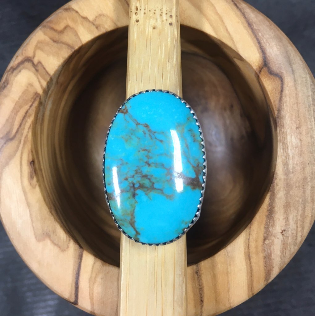 Genuine Turquoise Ring - Oval