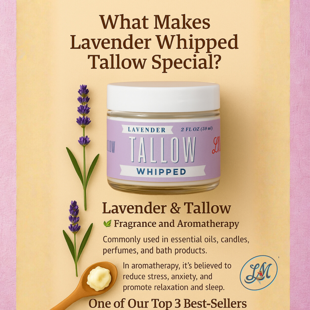 Lavender Whipped Tallow Moisturizer | Natural Beef Tallow Lotion