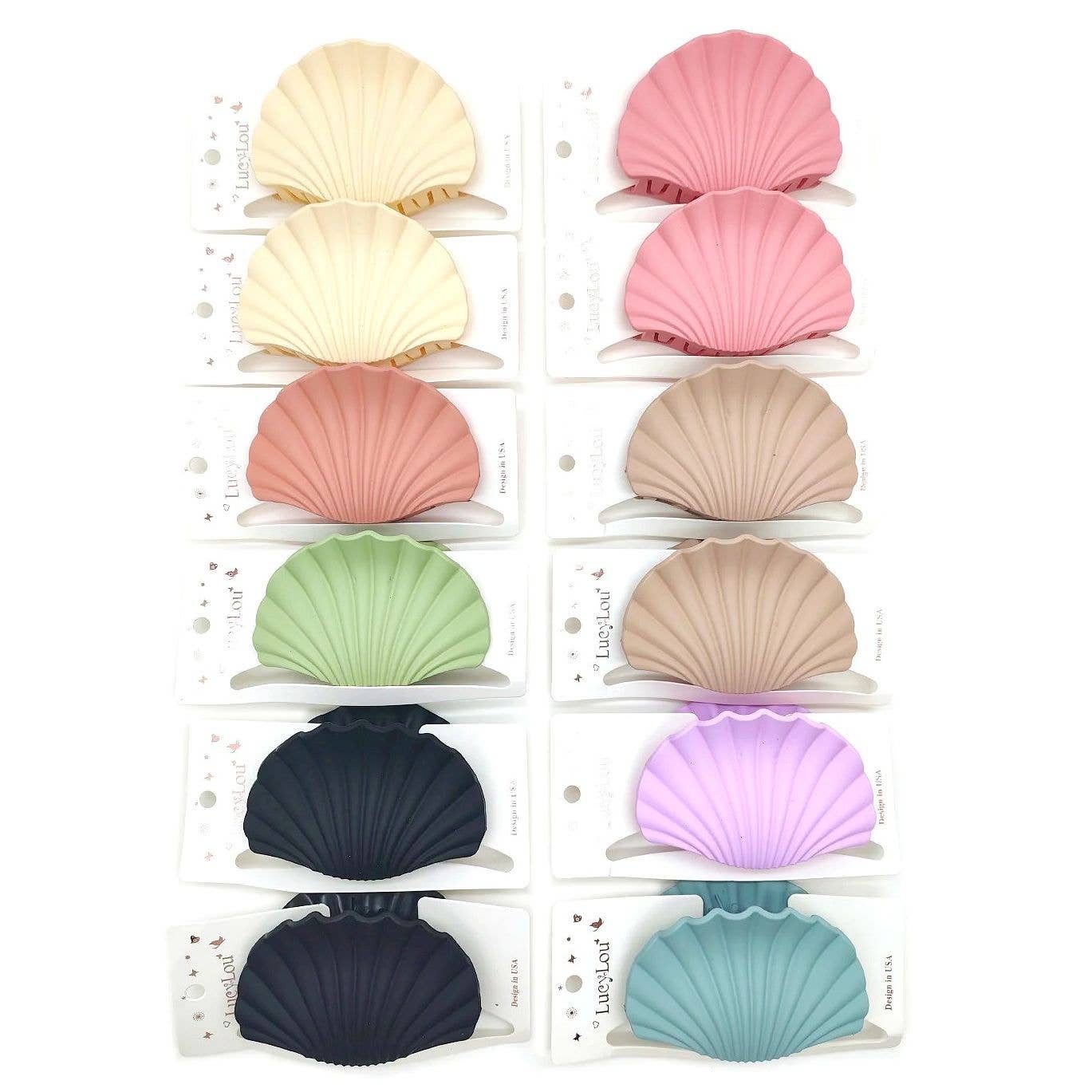 Shell Matt Color Hair Claw Headpiece