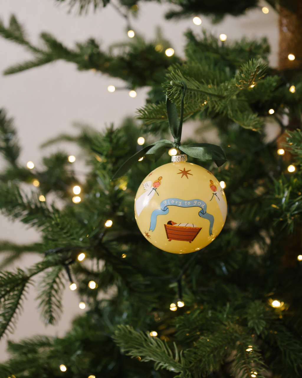 Glory to God Non-Breakable Christmas Ornament