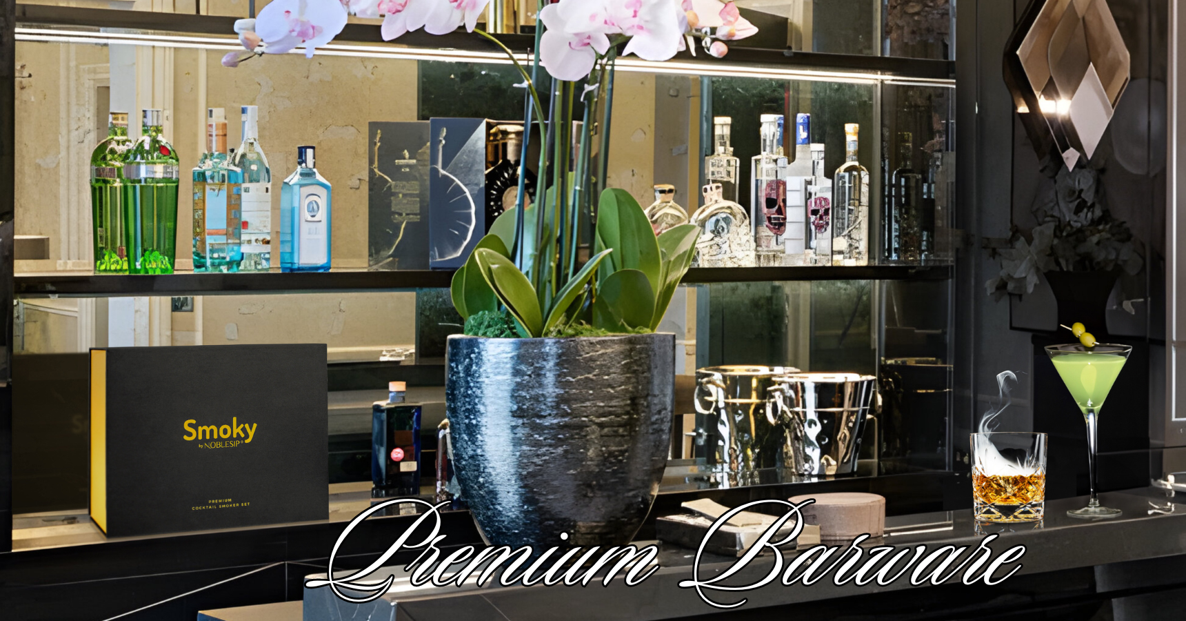 Wood Chips for Cocktail and Food Smokers, Bar gift case 4pcs