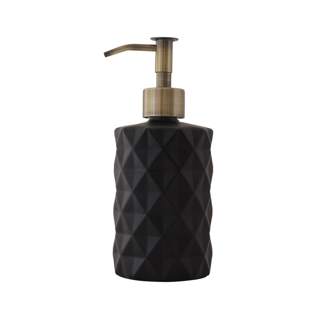 Slim Pump Diamond Pattern Glass Liquid Soap Dispenser