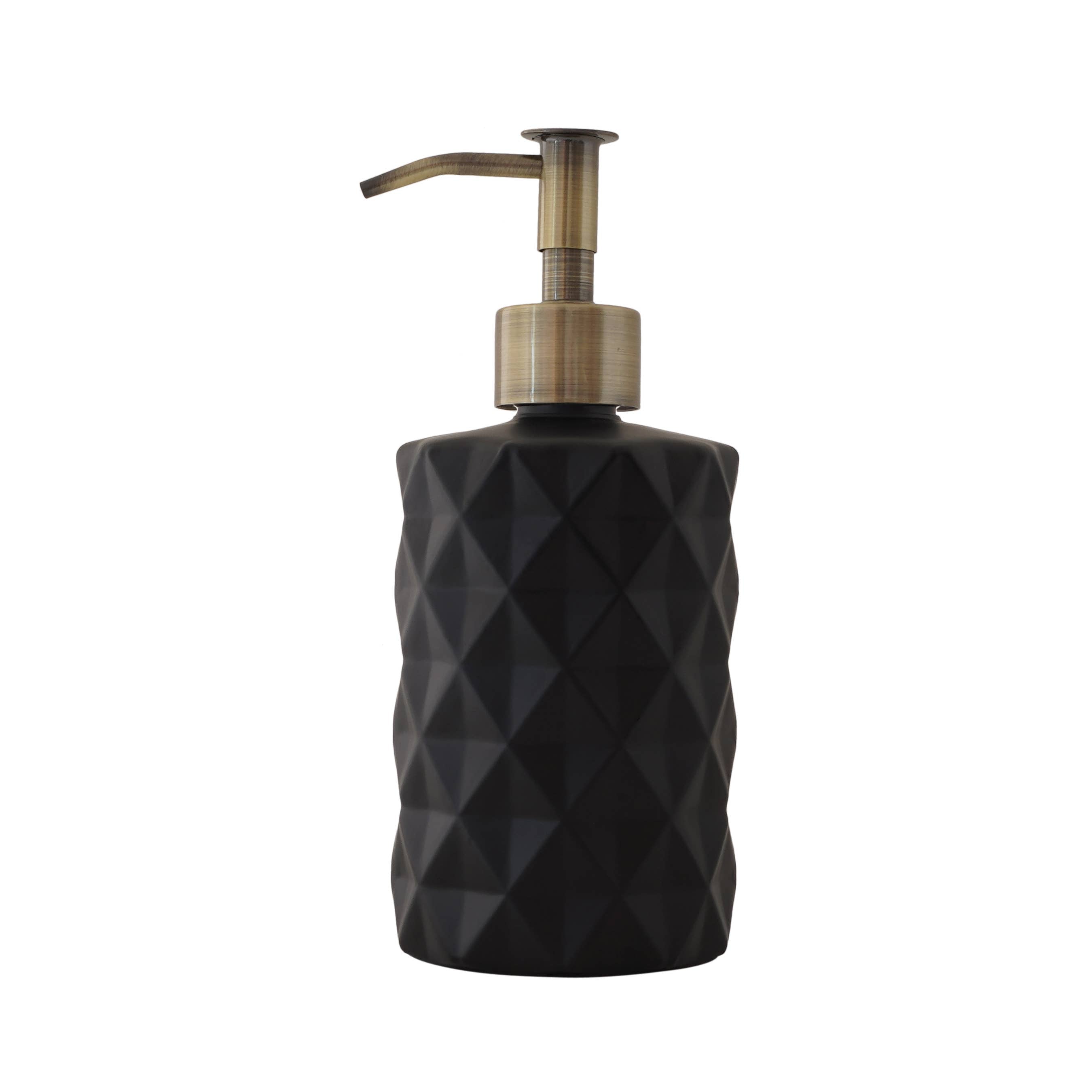 Slim Pump Diamond Pattern Glass Liquid Soap Dispenser