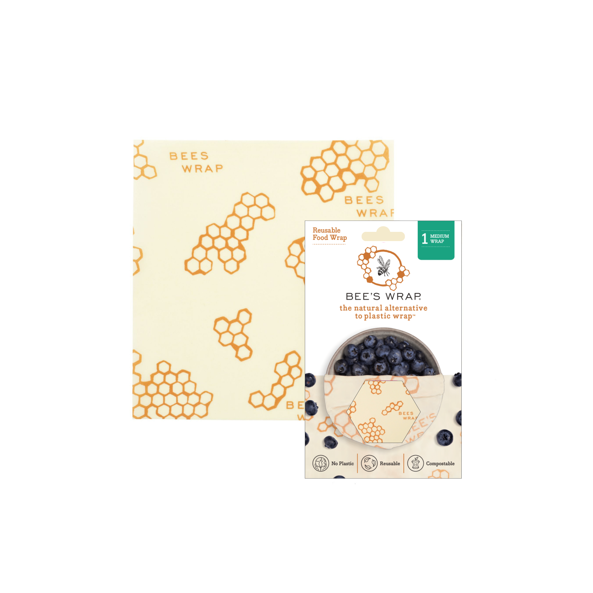 Medium Beeswax Food Wrap - Honeycomb