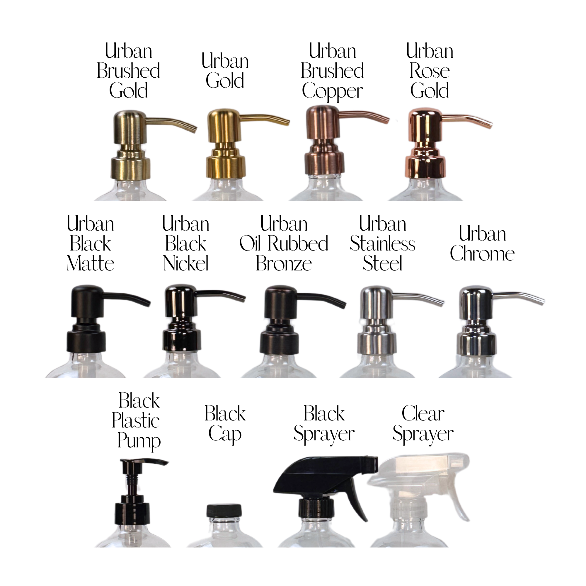 14oz Honeycomb Clear Soap Dispenser Bottle with Metal Pump