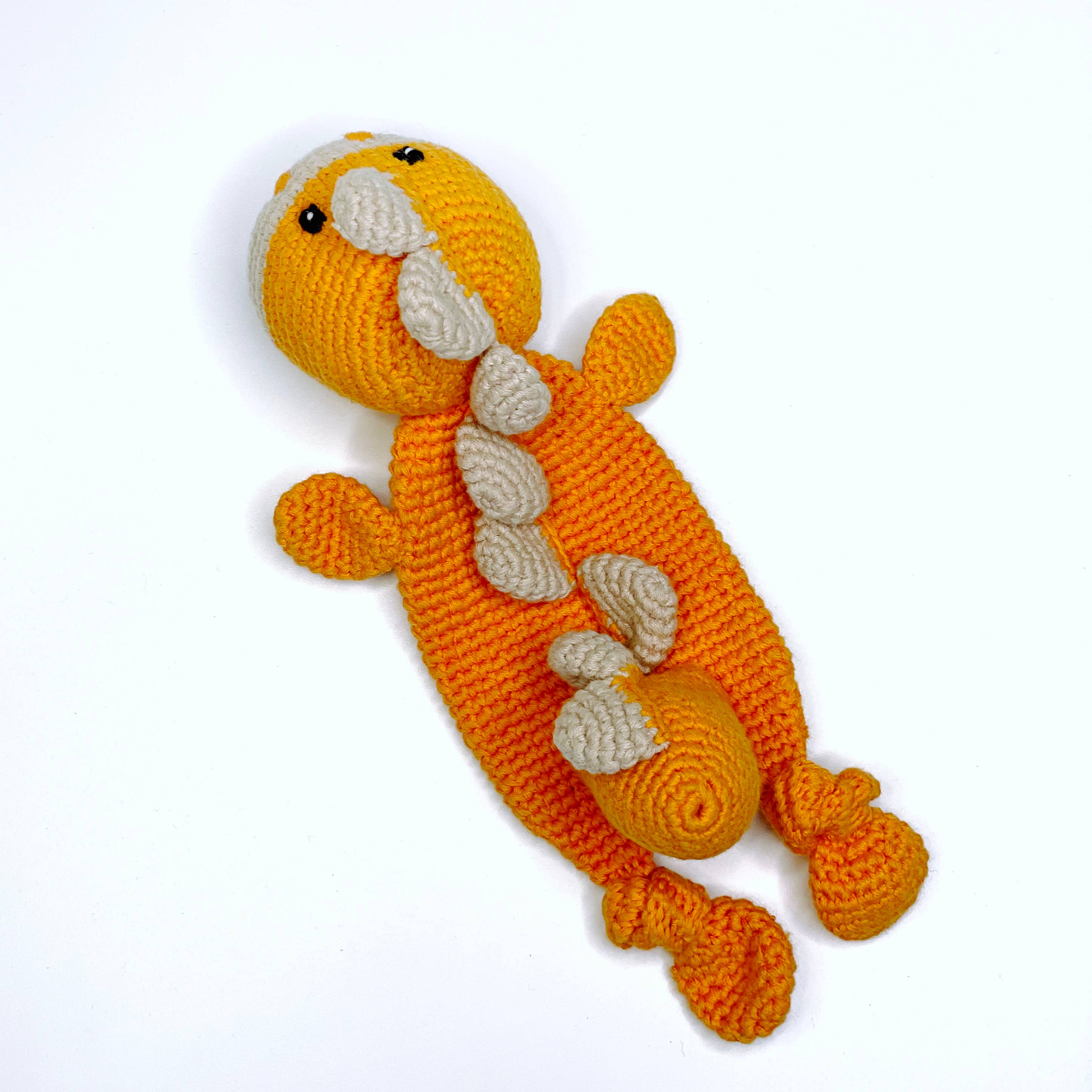 Dinosaur Lovey – Handmade Organic Cotton Flat Baby Toy