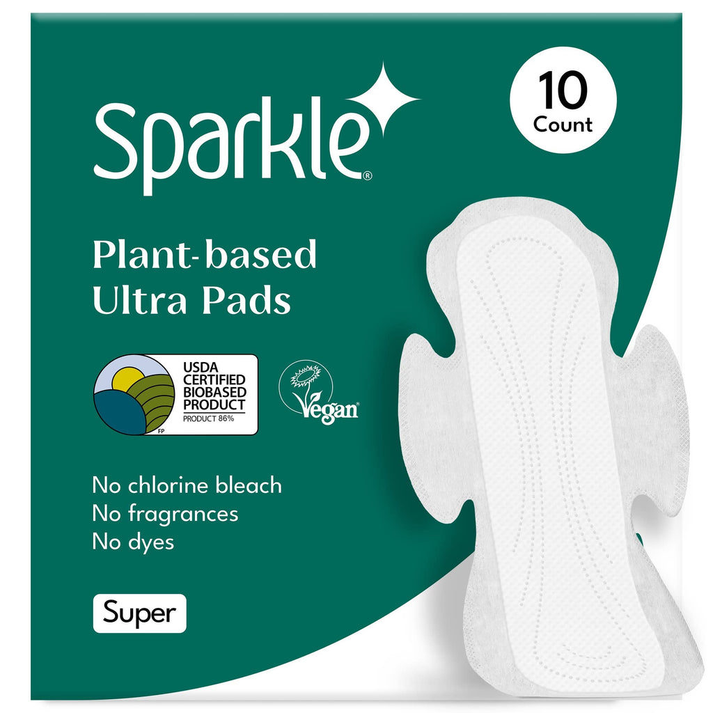 Sparkle Plant-based Ultra Thin Pads - Super 10ct - Day time