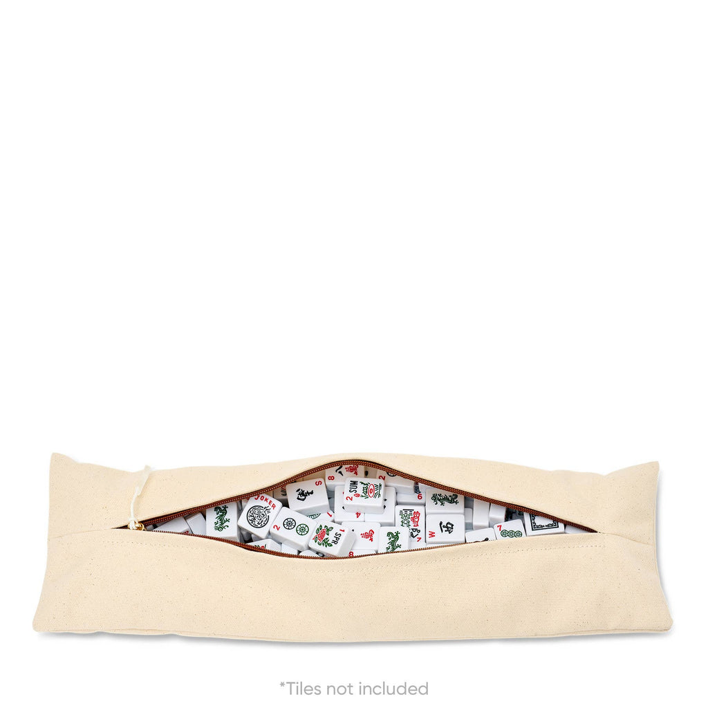 "Margo" Natural Mahjong Tote (Personalizable)