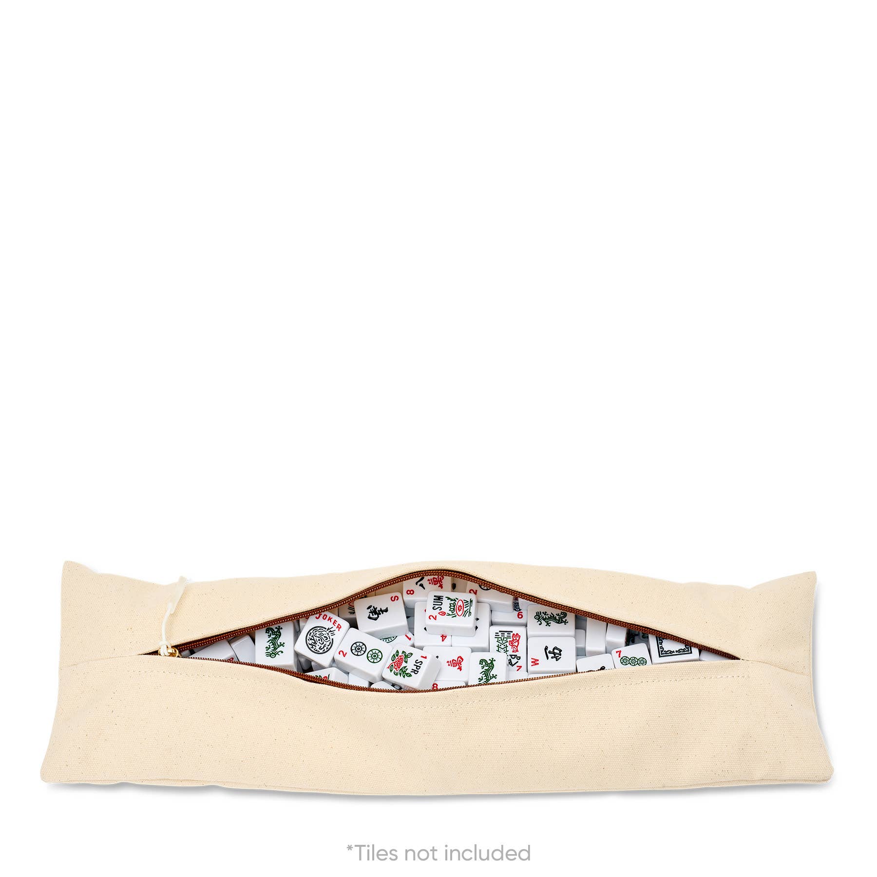 "Margo" Natural Mahjong Tote (Personalizable)