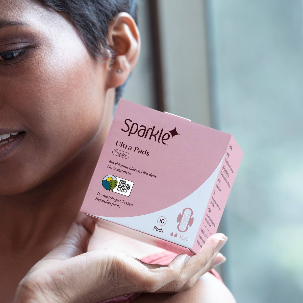 Sparkle Plant-based Ultra Thin Pads Regular 10ct Light Days