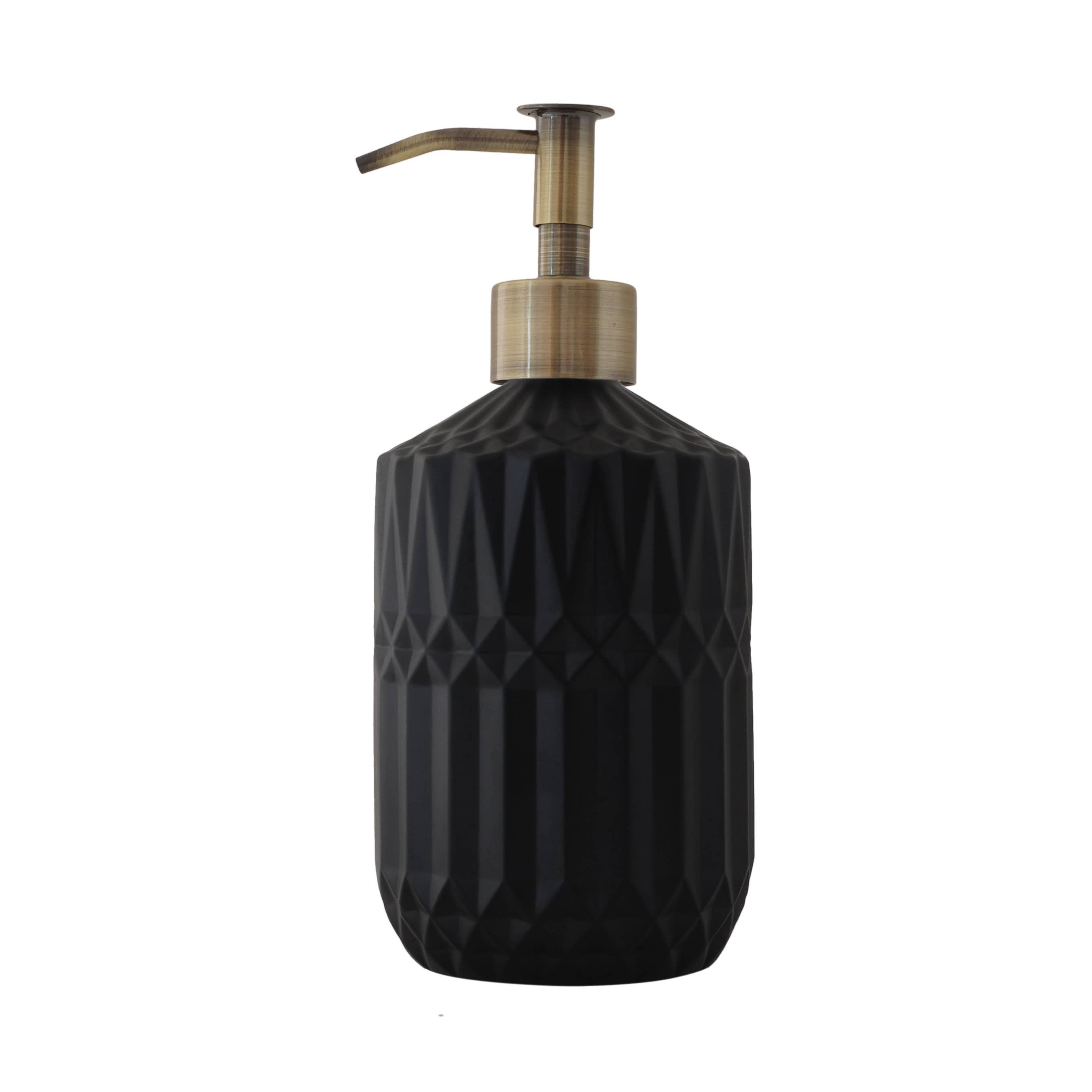 Slim Pump Crystalline Pattern Glass Liquid Soap Dispenser