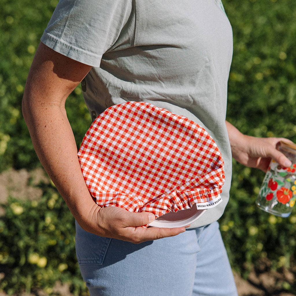 Tomato Vine Reusable Fabric Bowl Cover Set