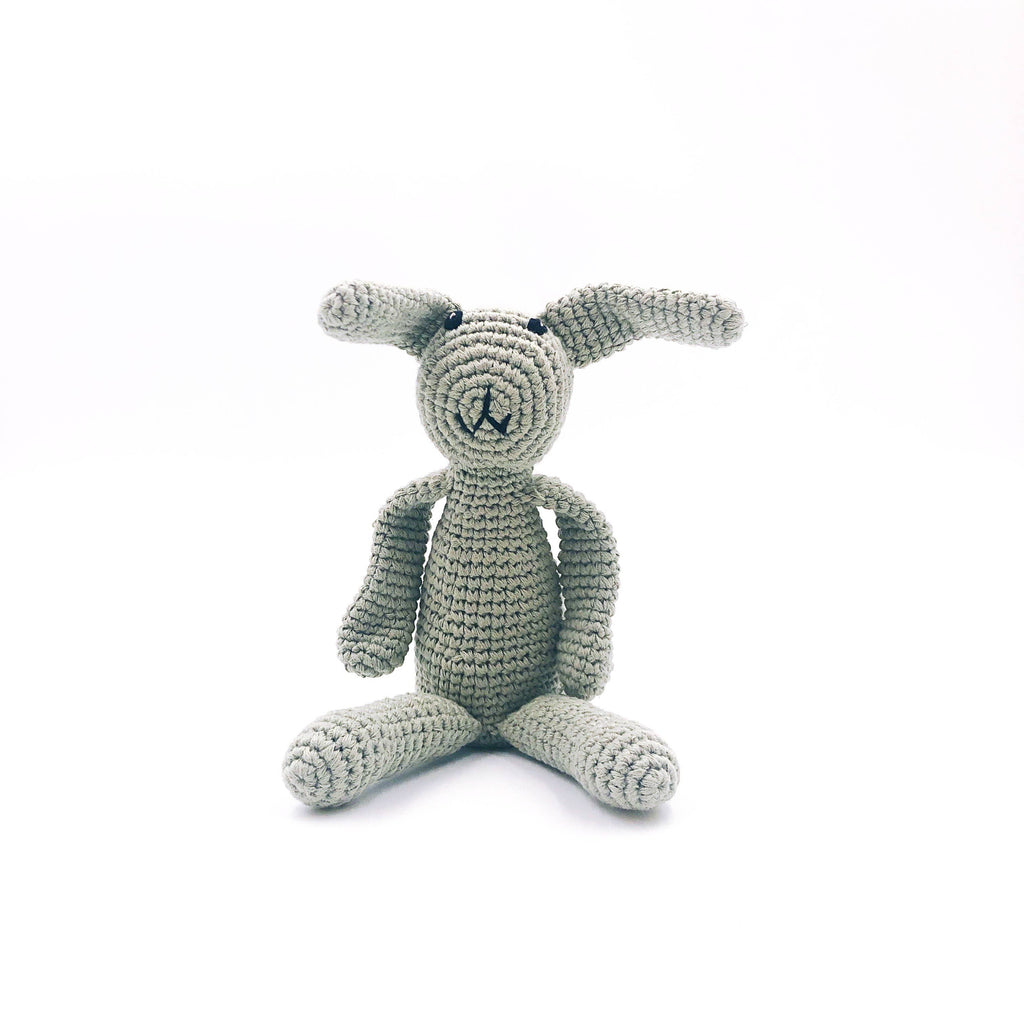 Handmade Sweet “My First Bunny” Baby Rattle – Organic Cotton
