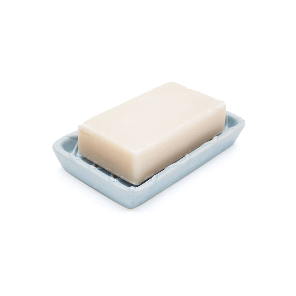 Light Blue Textured Soap Dish