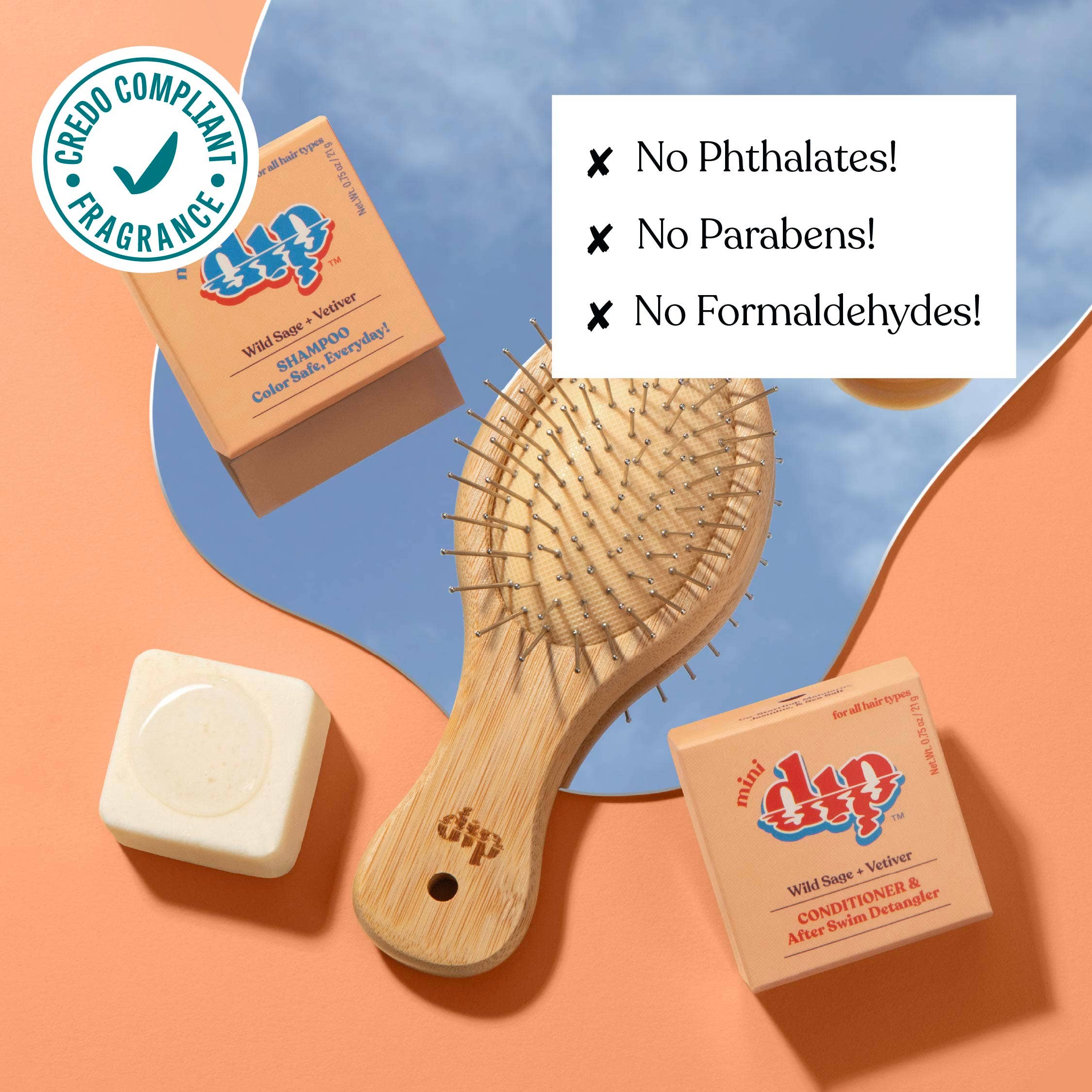 Mini Dip Shampoo Bar: Color Safe, Everyday - Wild Sage & Vetiver