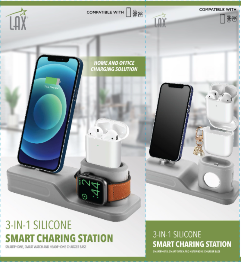 3-In-1 Silicone Stand for Apple Devices