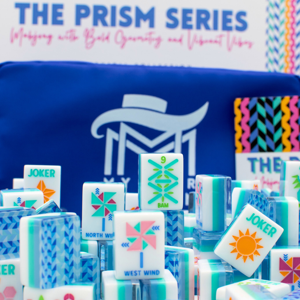 Crystal Prism Blue | Mahjong with Bold Angles and Vibrant Vibes