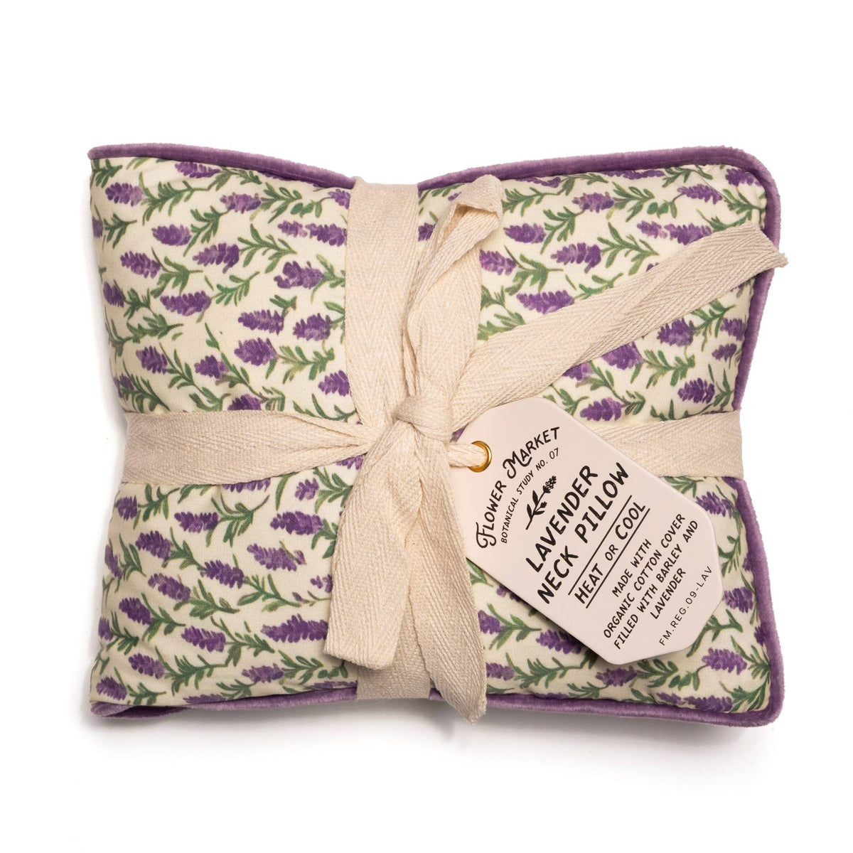 Lavender Neck Pillow -- Organic Cotton Heat or Cool