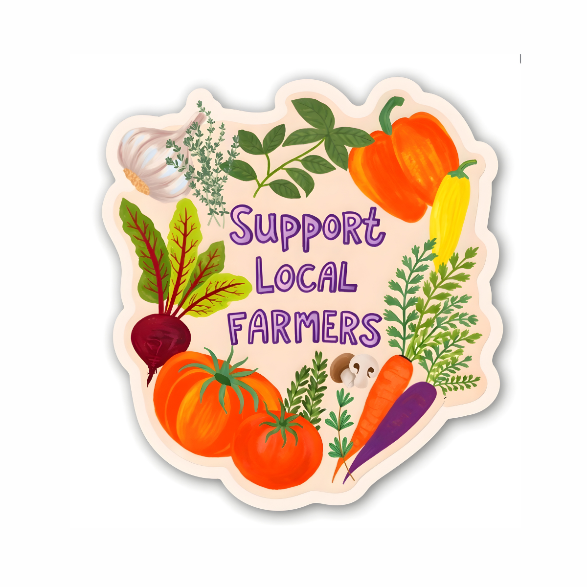 Support Local Farmers Sticker