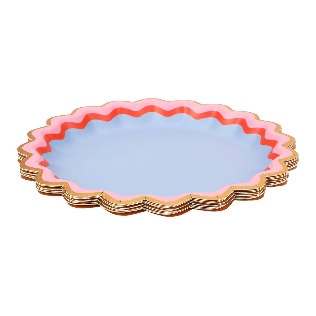 Rainbow Ric Rac Assorted Dessert Plate Set