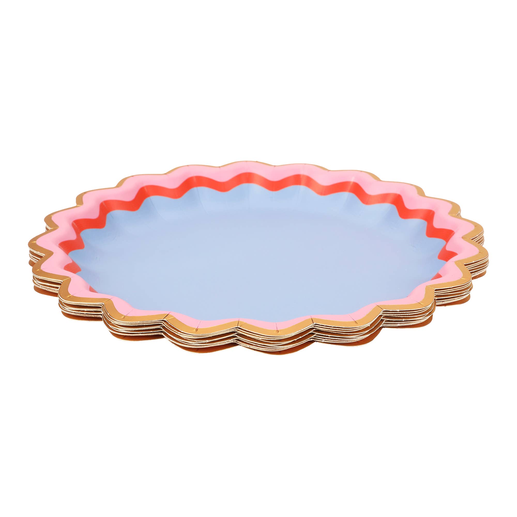 Rainbow Ric Rac Assorted Dessert Plate Set