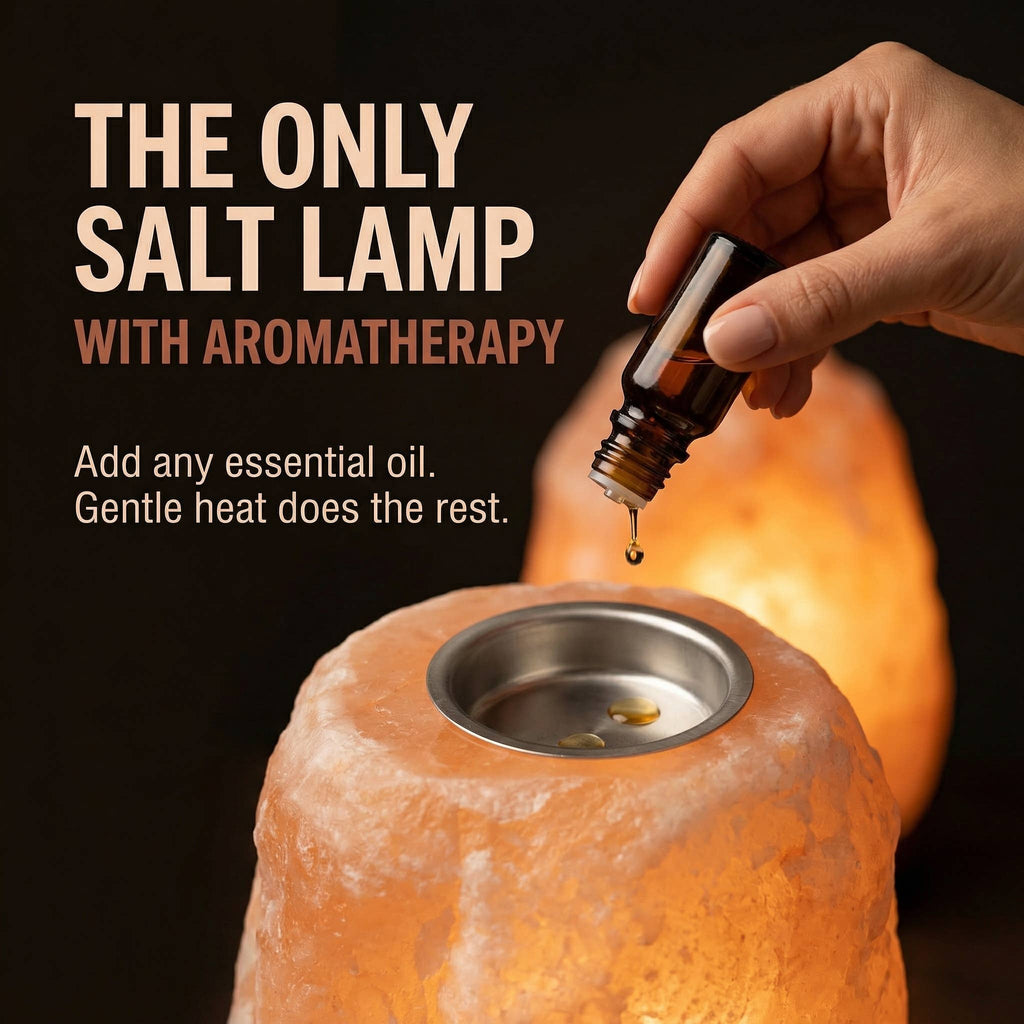 Himalayan Salt Lamp with Aromatherapy Tray