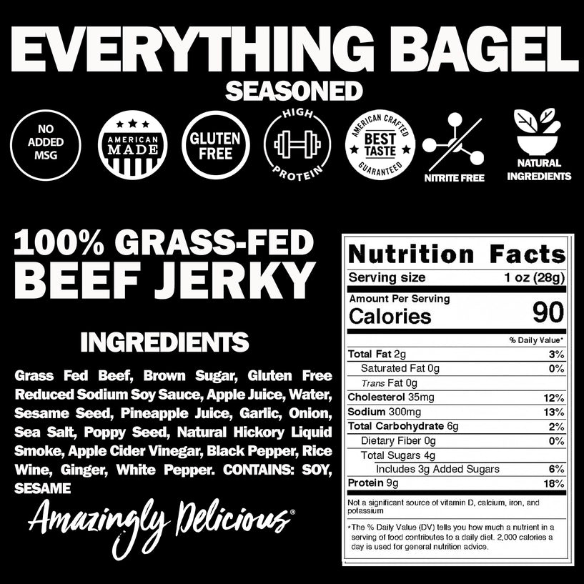Everything Bagel Seasoned Beef Jerky (2.2oz)