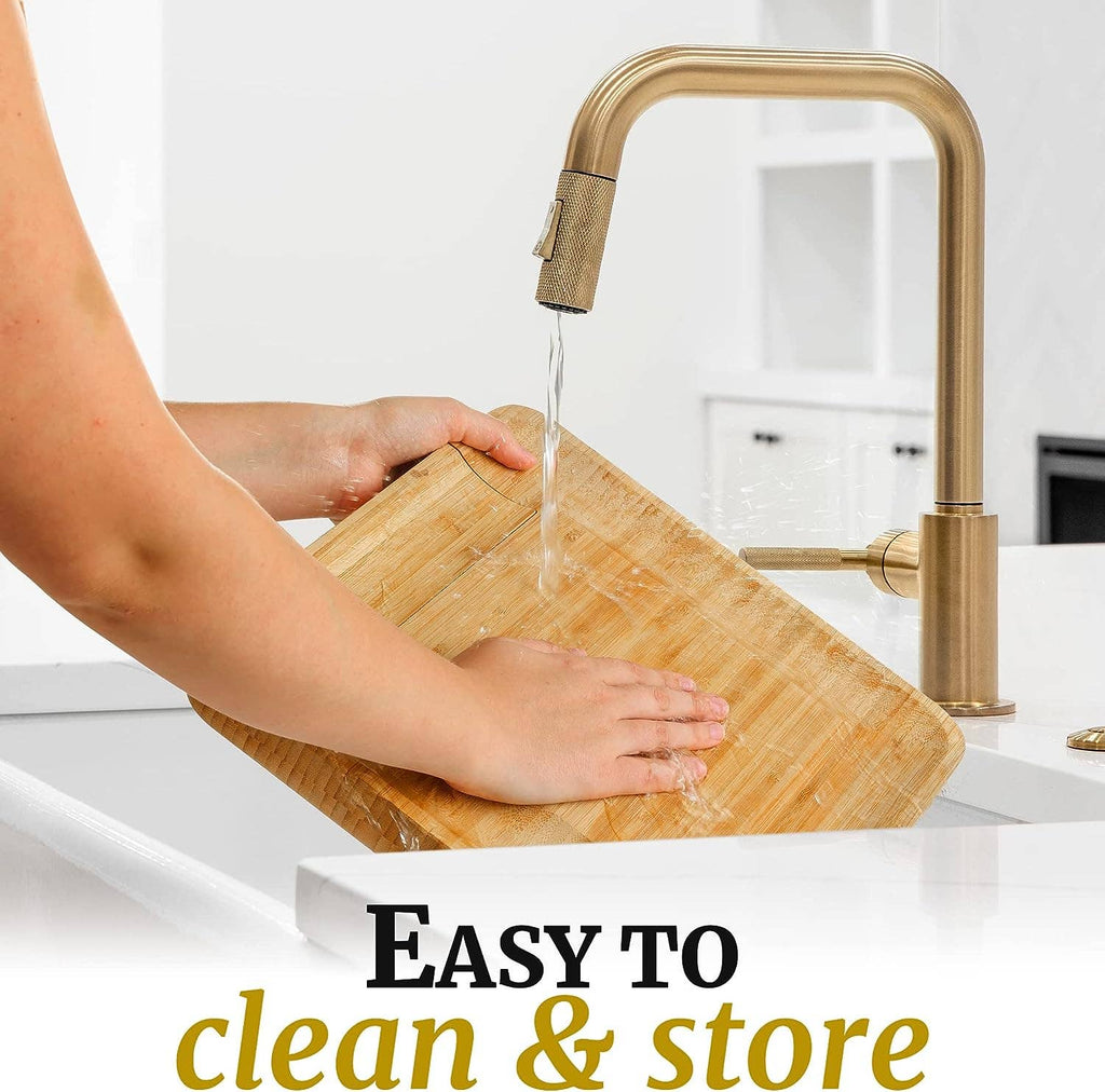 Bamboo Cheese Board with Cutlery & Drawer