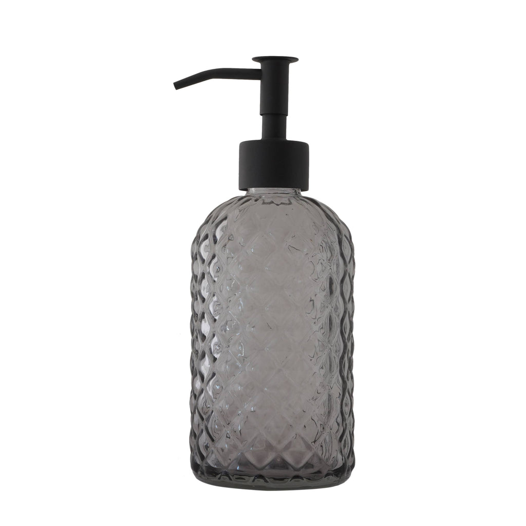 Slim Pump Diamond Lattice Glass Liquid Soap Dispenser
