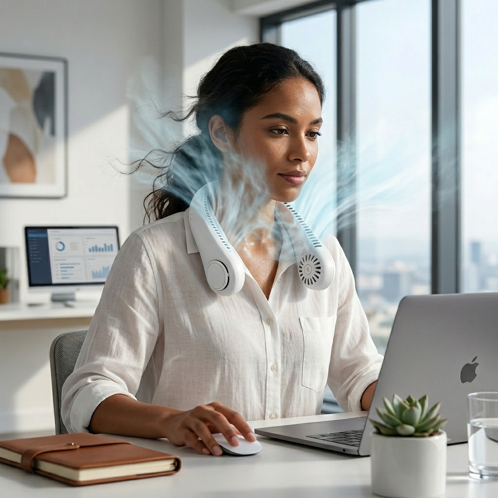 Bladeless Neckband Electrical Fan | Rechargeable Mini Fan
