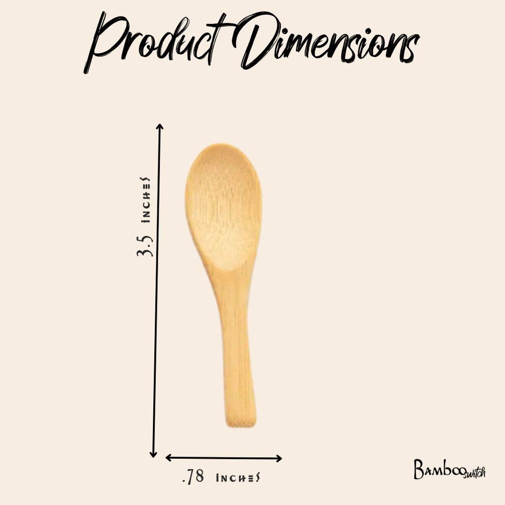 Bamboo Body Scrub Spoon | Mini Rounded Paddle