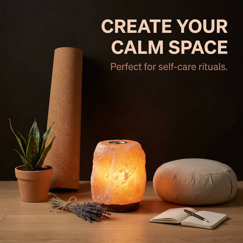 Himalayan Salt Lamp with Aromatherapy Tray