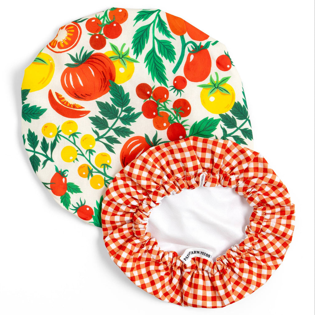 Tomato Vine Reusable Fabric Bowl Cover Set