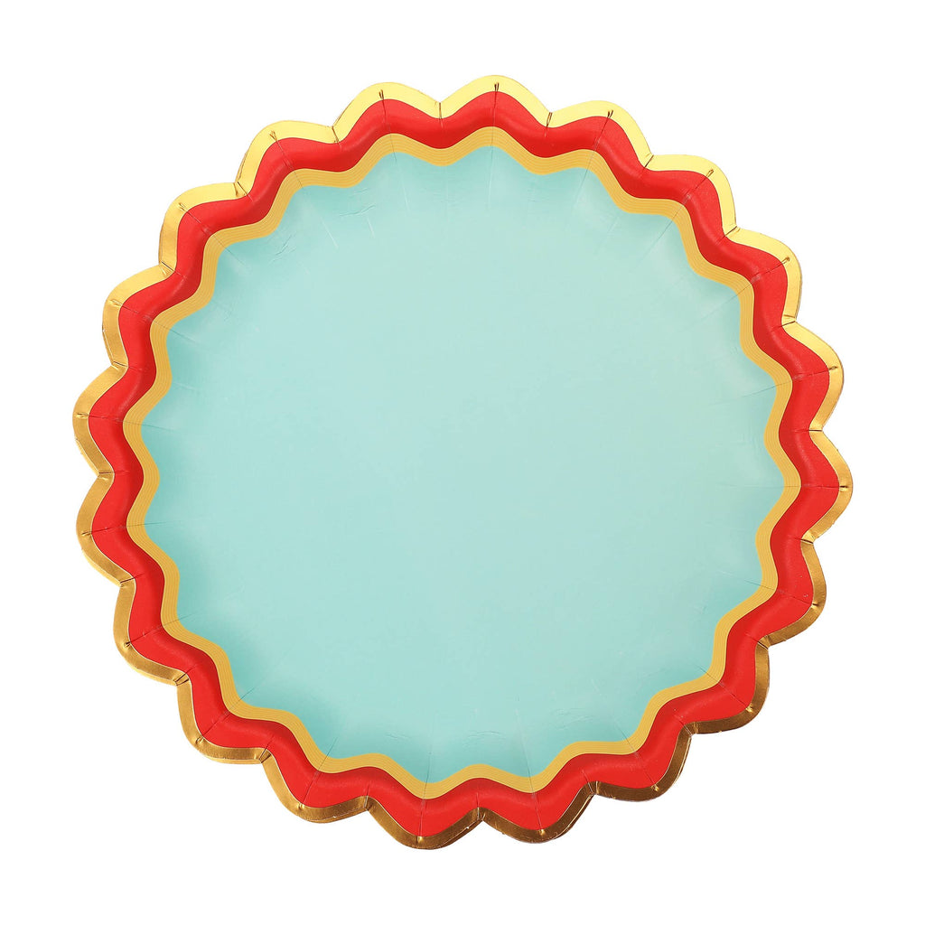Rainbow Ric Rac Assorted Dessert Plate Set