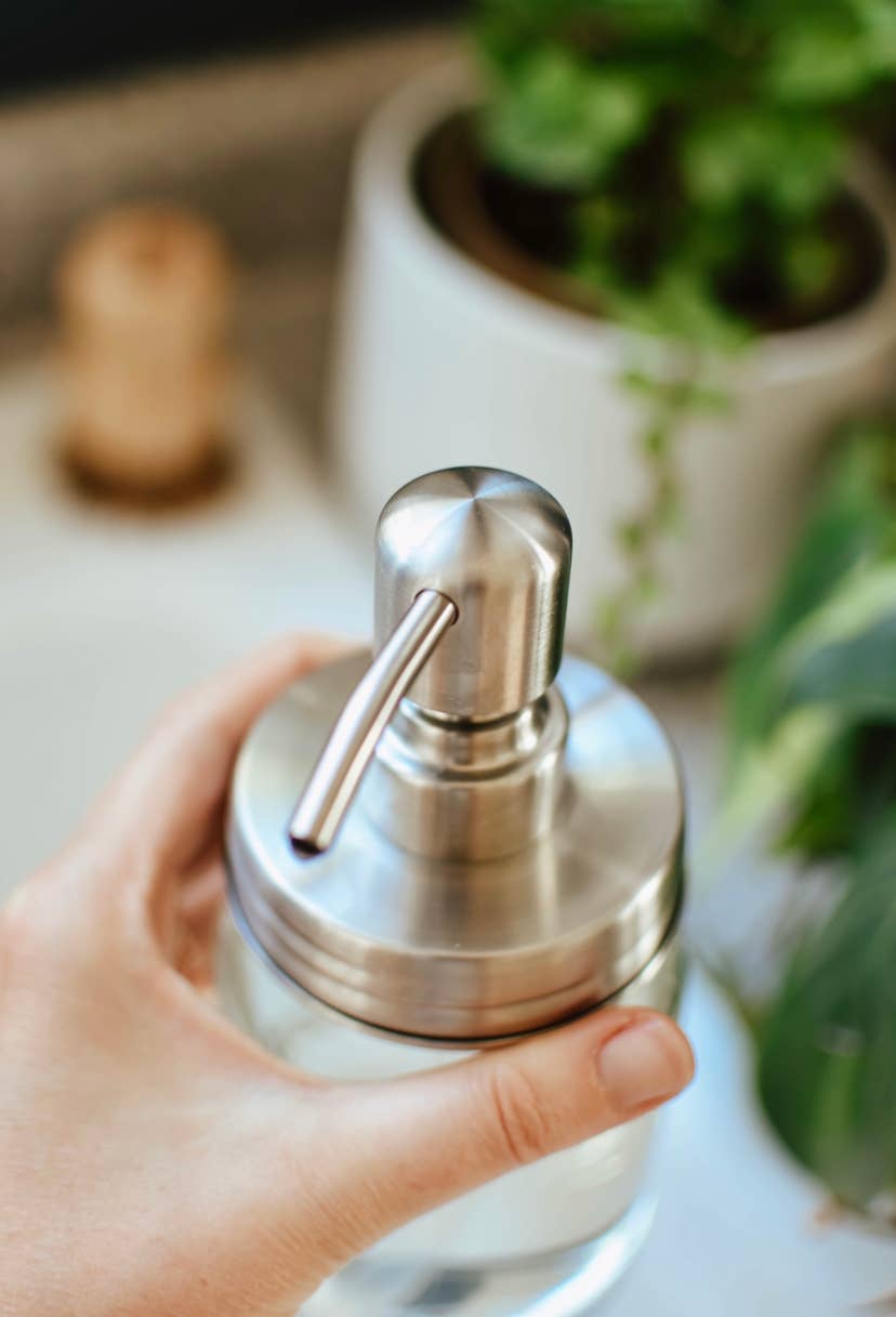 Mason Jar Pump (silver)