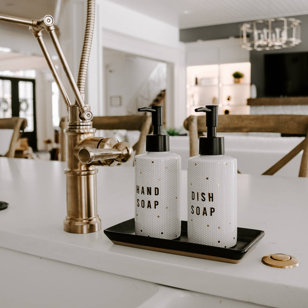 8.5oz Honeycomb Tile Dish Soap Dispenser