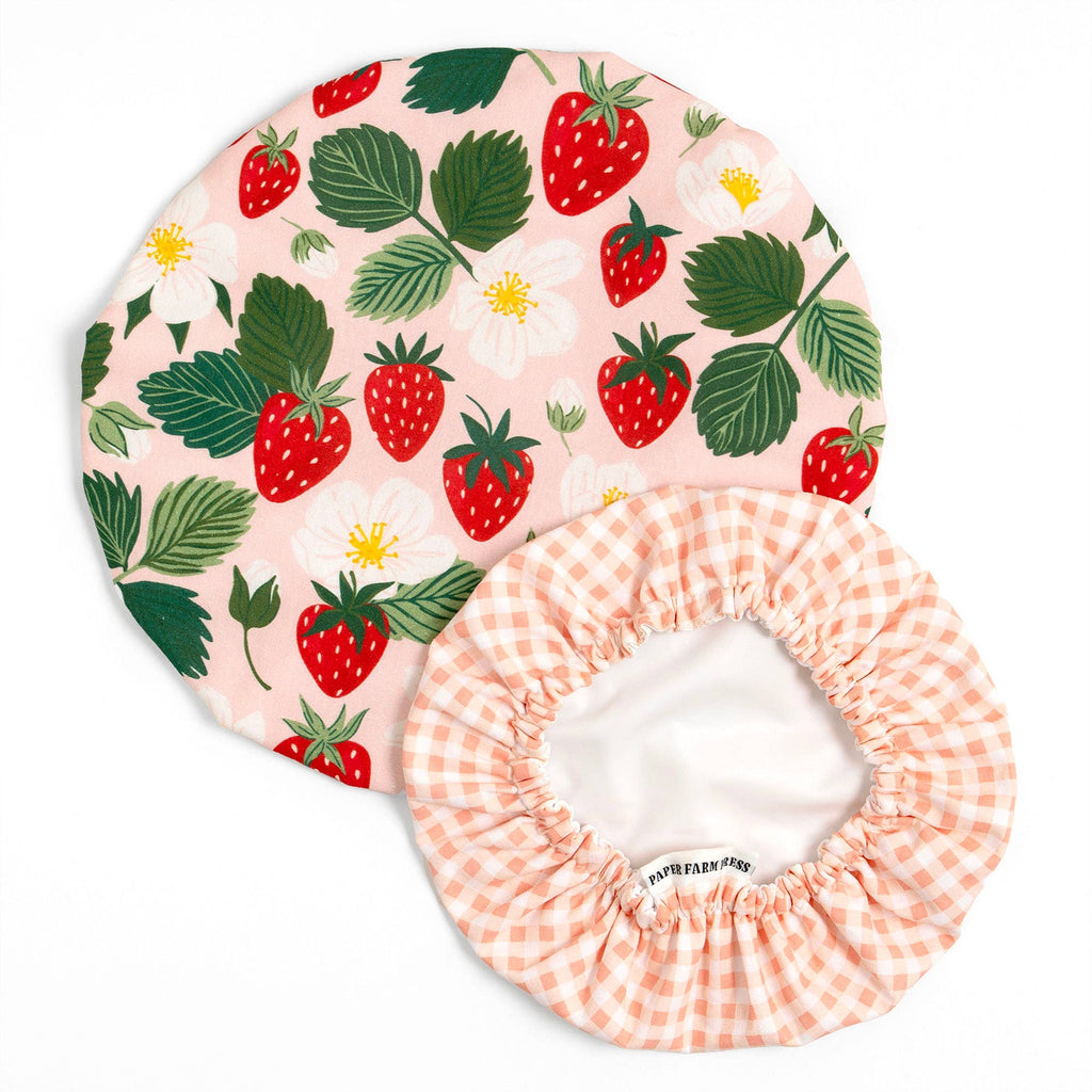Strawberry Patch Reusable Fabric Bowl Cover Set