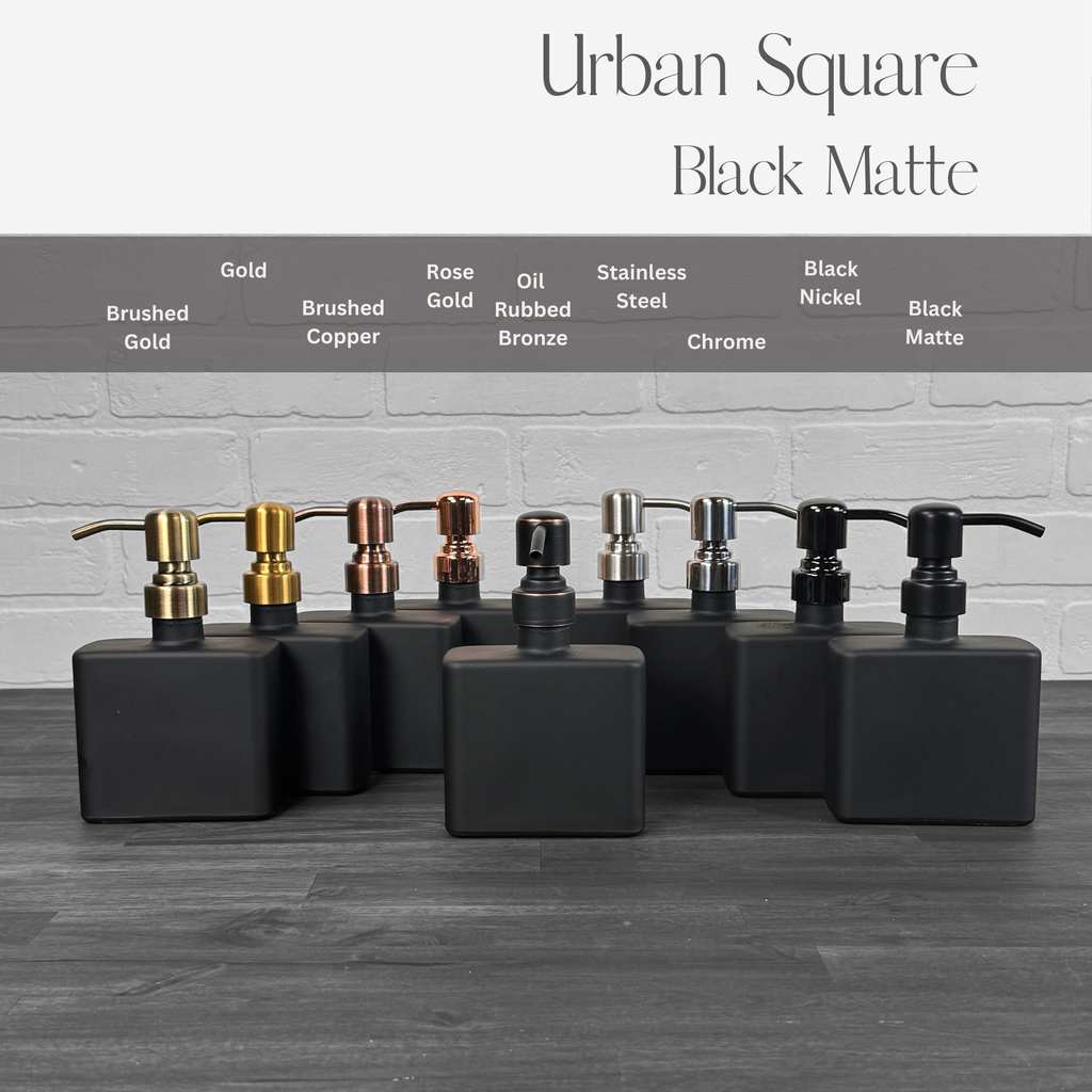 Urban Square Recycled Glass Soap Dispenser
