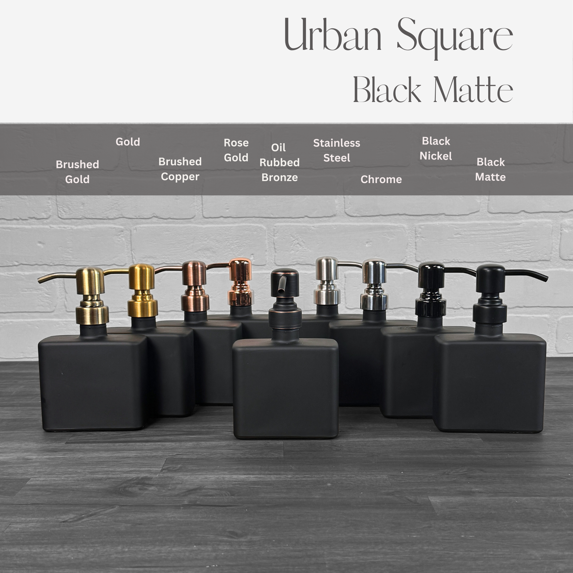 Urban Square Recycled Glass Soap Dispenser