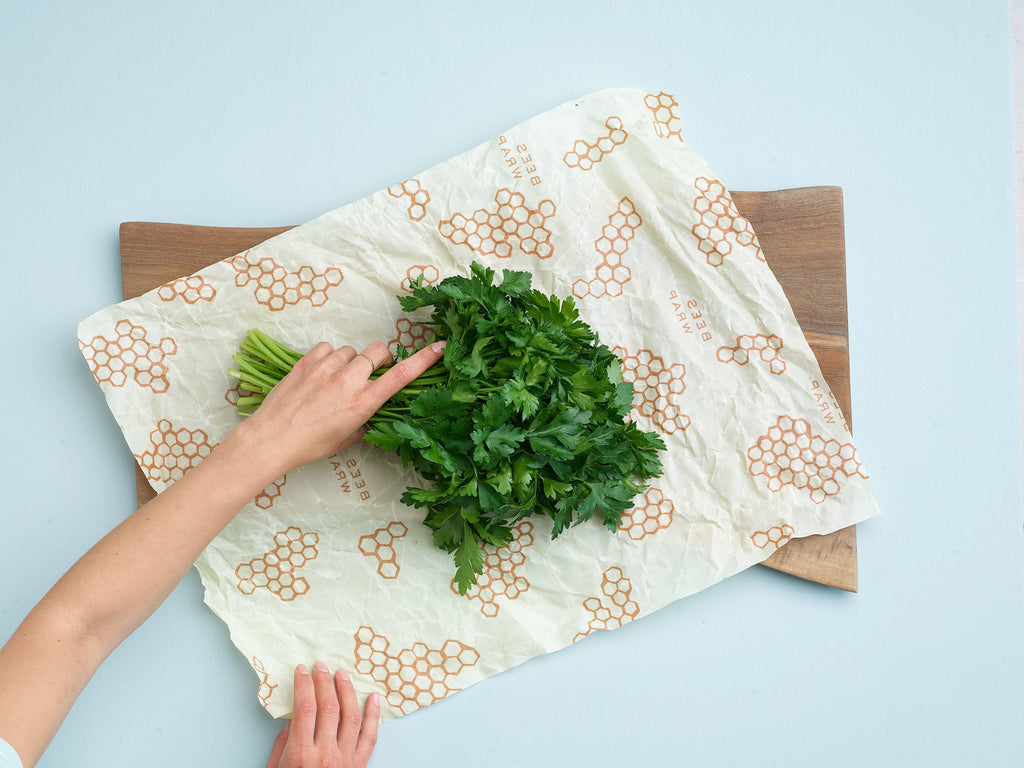 Large Beeswax Food Wrap - Honeycomb Print