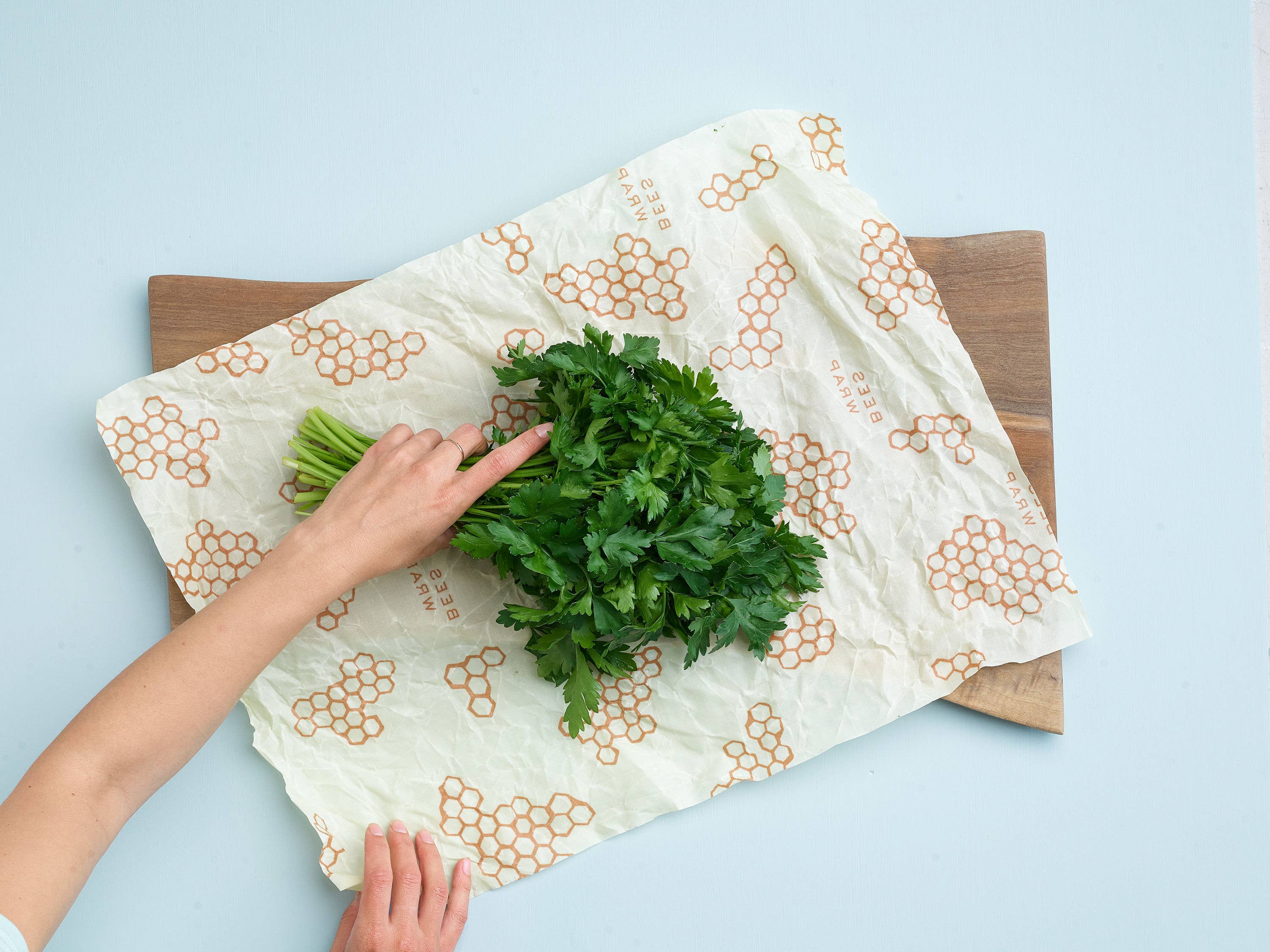 Large Beeswax Food Wrap - Honeycomb Print