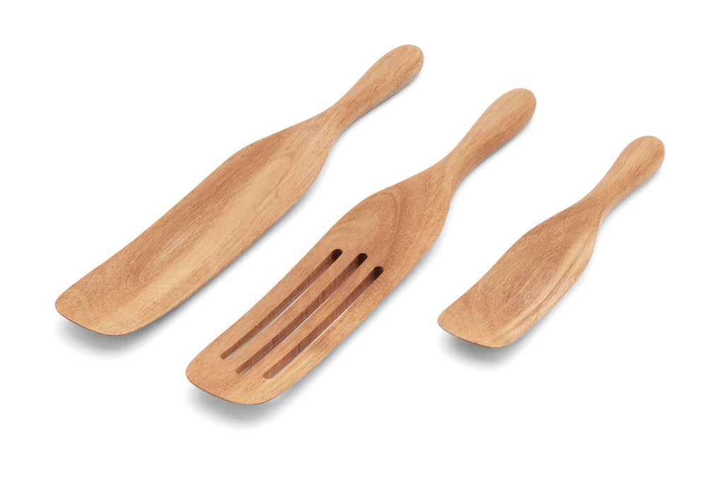 Fox Run Acacia Wood Spurtle Set, 3 Pieces