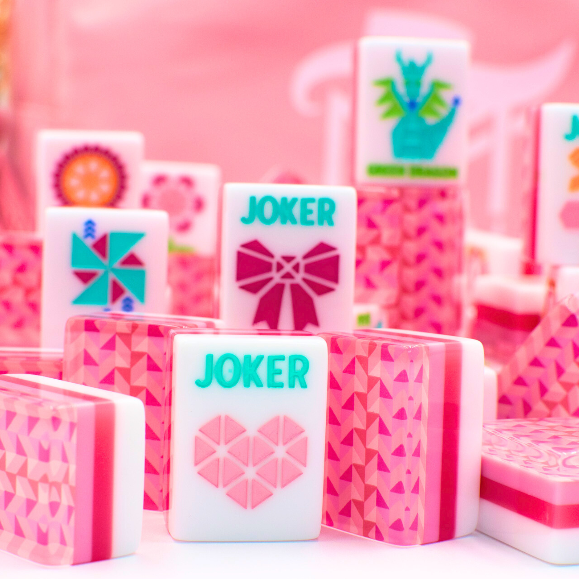 Crystal Prism Pink | Mahjong with Bold Angles and Vibrant Vibes