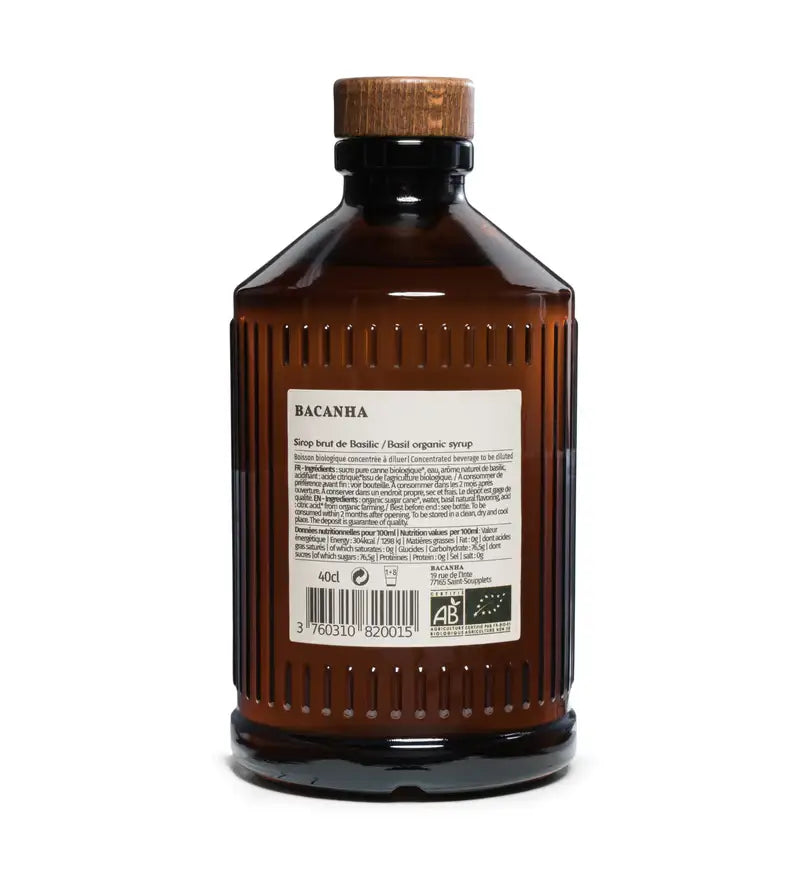 Bacanha Organic Basil Syrup 13.5oz