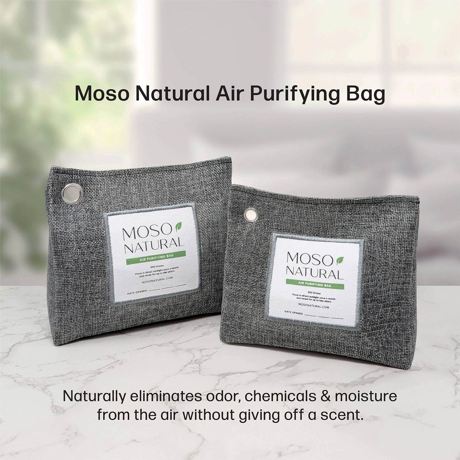 600g Air Purifying Bag for Large Spaces, Bamboo Charcoal