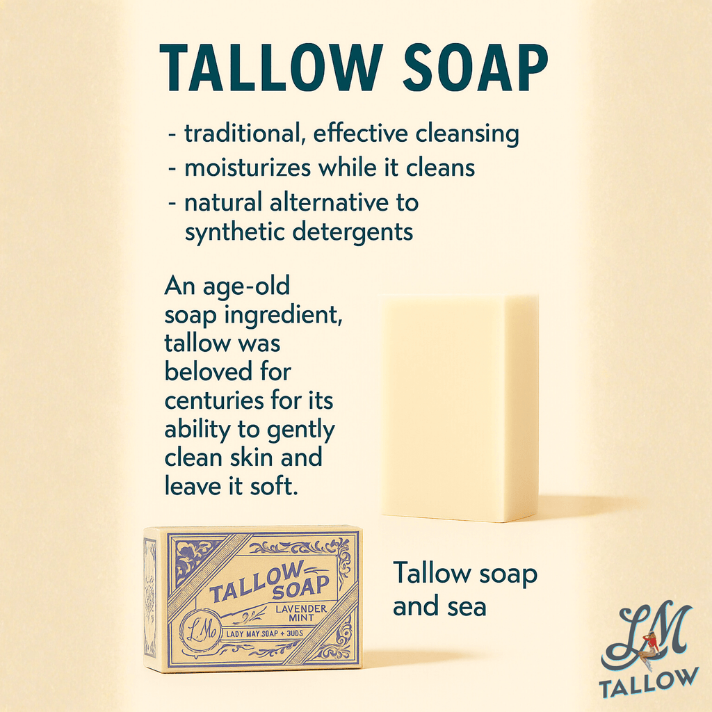All-Natural Tallow Bar Soap - with Grass-Fed Beef Tallow