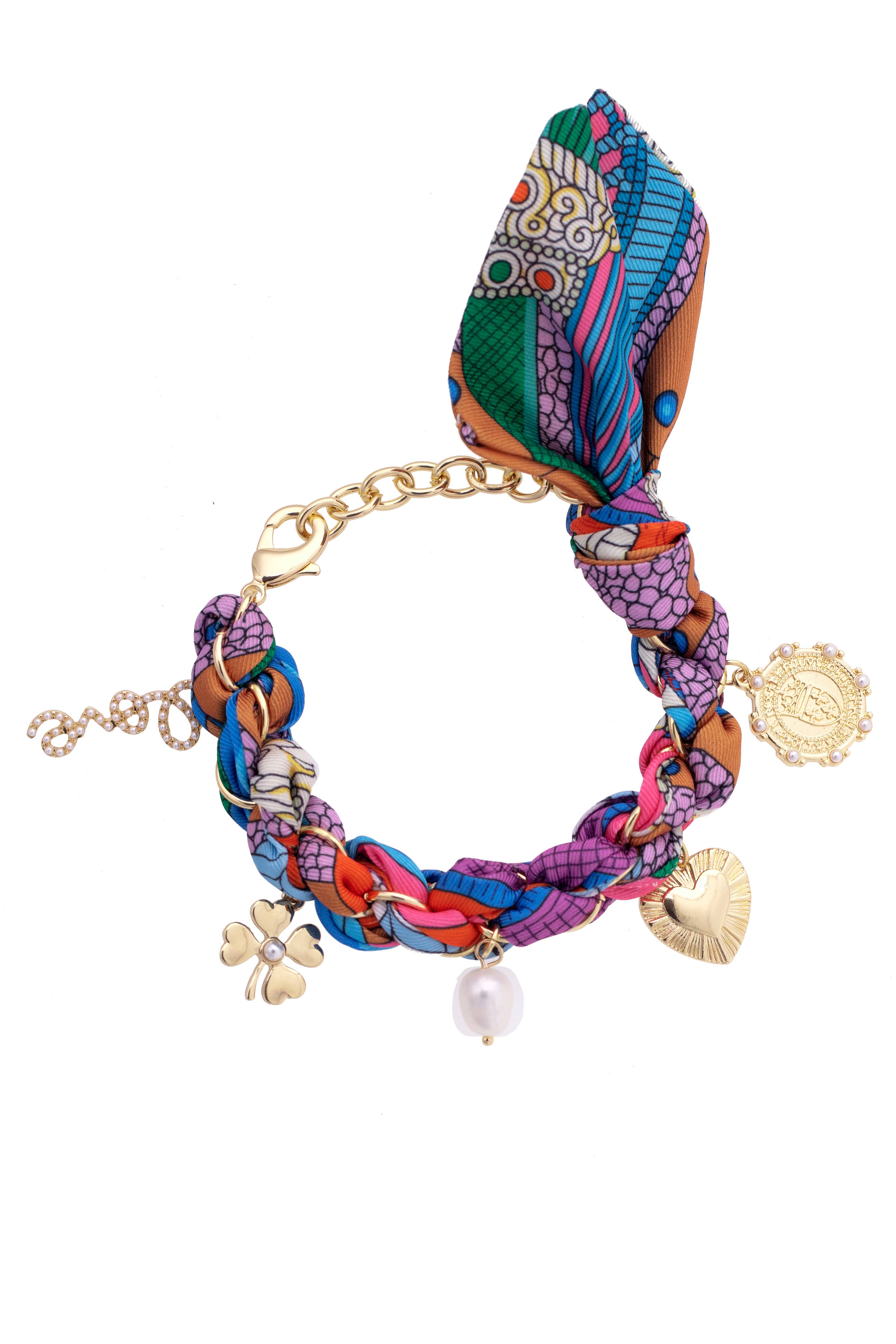 Noelle Scarf Charm Bracelet in Multi